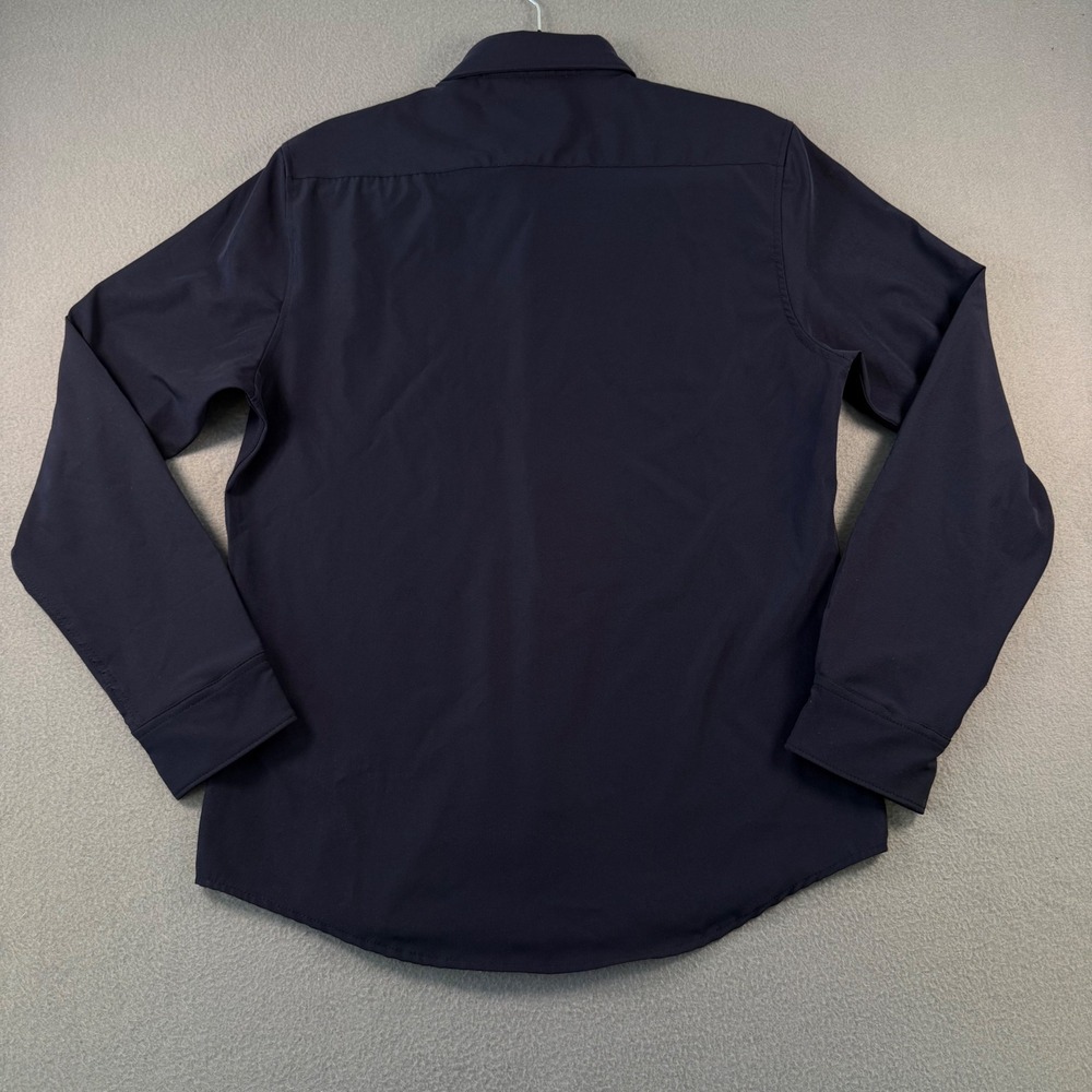 Denim & Flower Ricky Singh Tech Comfort Shirt Men Medium Navy Blue 8-Way Stretch - Picture 6 of 6